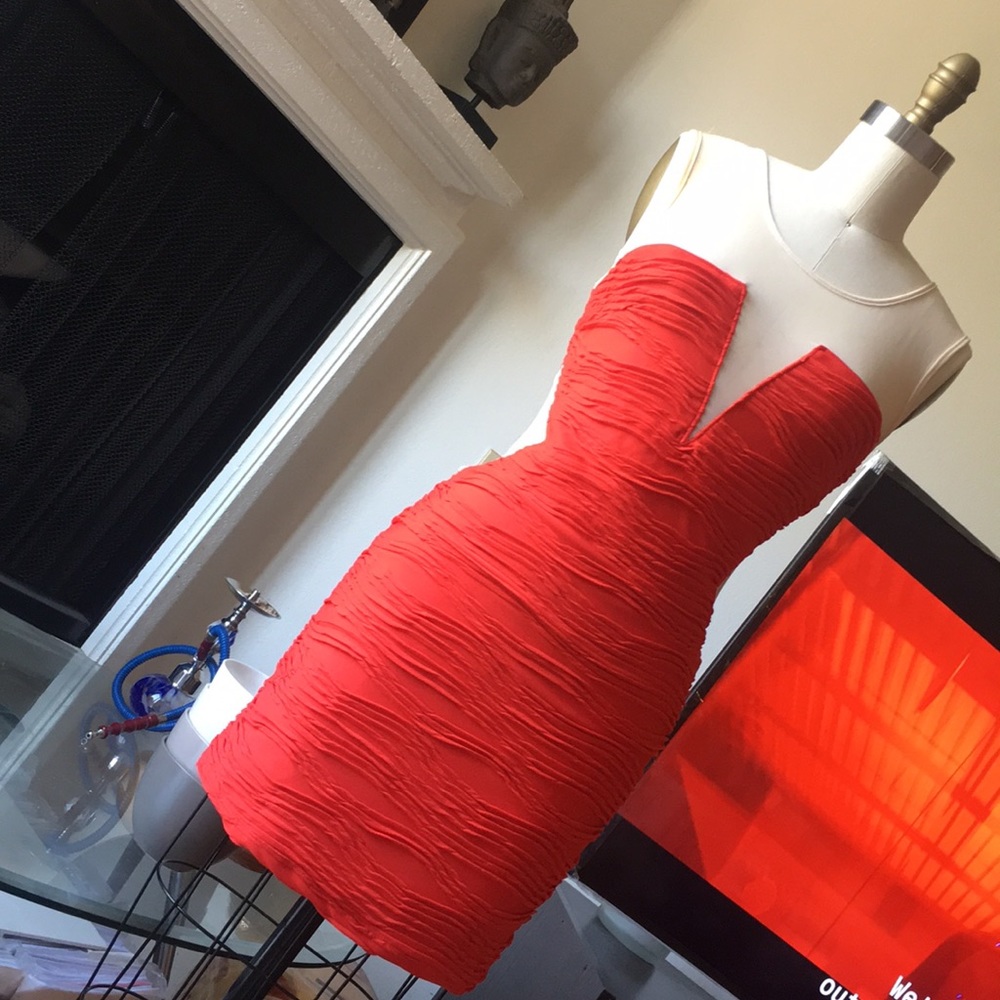 Orange wave dress